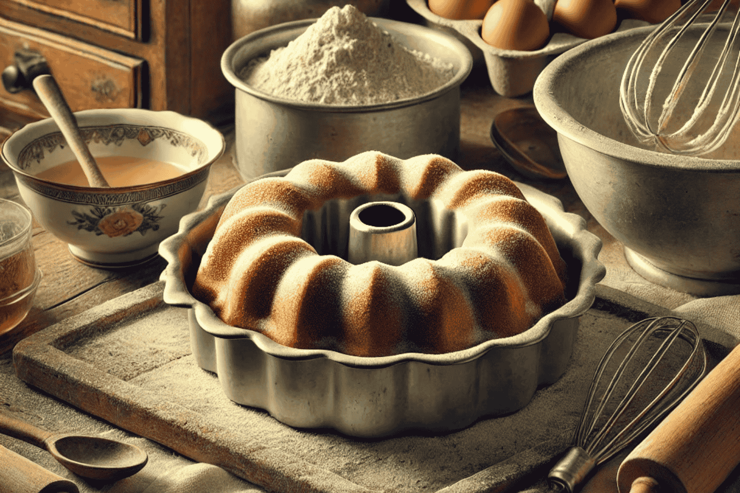 Bábovky třené máslem a pišinger massa